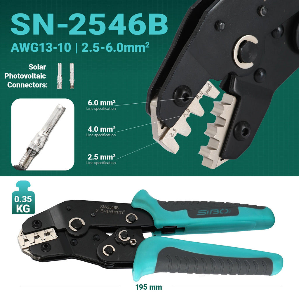 SIBO SN-68B SN-58B Ratcheting Crimping Tool for Dupont JST MOLEX Open Barrel,Dupont Molex JST TE Terminals & EPS PCIE SATA Pins