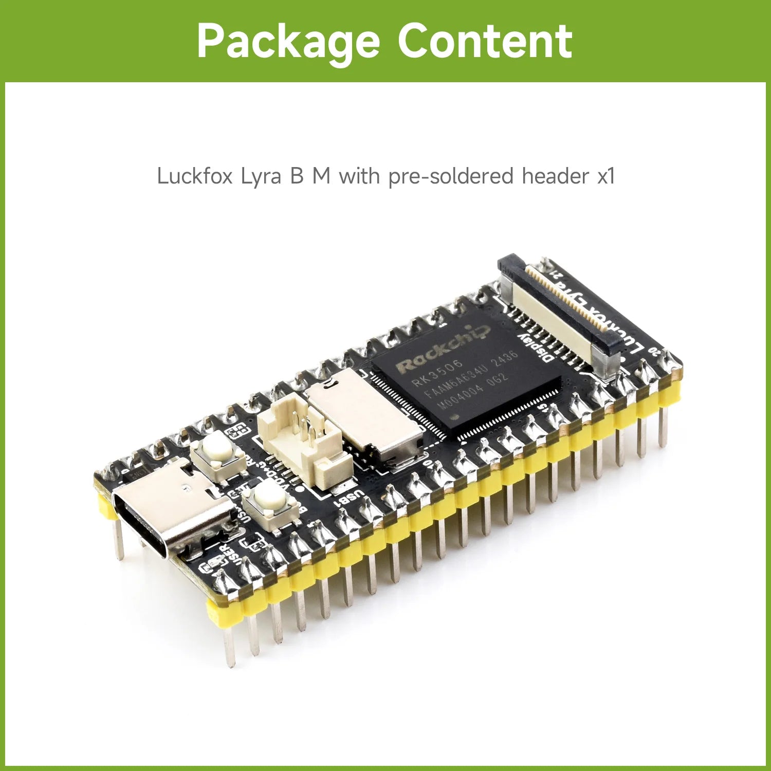 Luckfox Lyra RK3506G2 Linux Micro Development Board Integrates Tripe-core ARM Cortex-A7 and ARM Cortex-M0 Processors,128MB DDR3L