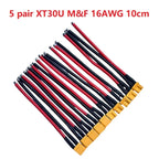 XT30U XT30 Plug Male and Female Connector with 100mm 16AWG Wire Cable for QuadcopterRC Fixed wing Lipo Battery FPV Drone charger