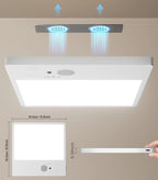 4000mAh Motion Sensor LED Ceiling Light USB Rechargeable LED Light with Remote Control, Smart Sensor Light 3-Color Lamp