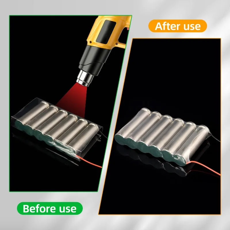 Width 17mm ~ 200mm Clear PVC Heat Shrink Tube 18650 Battery Wrap Battery Pack Insulated Cable Protector Sleeve Lithium Film Case