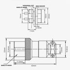 5/20PCS GX20-2/3/4/5/6/7/8/9/10/12/14/15Pin Aviation Connector Nut Type Socket Plug Metal Circular Panel Connector