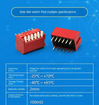 5PCS Dial Switches Toggle Side Dial Flat Dial Coding Patch 2P 4 5 6 8 9 10 Bit 2.54mm Red Blue Black