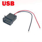 1-5pcs USB Type C Waterproof Connector Type-C With card buckle Female 3A High Current Fast Charging Jack Port USB-C Charger Plug