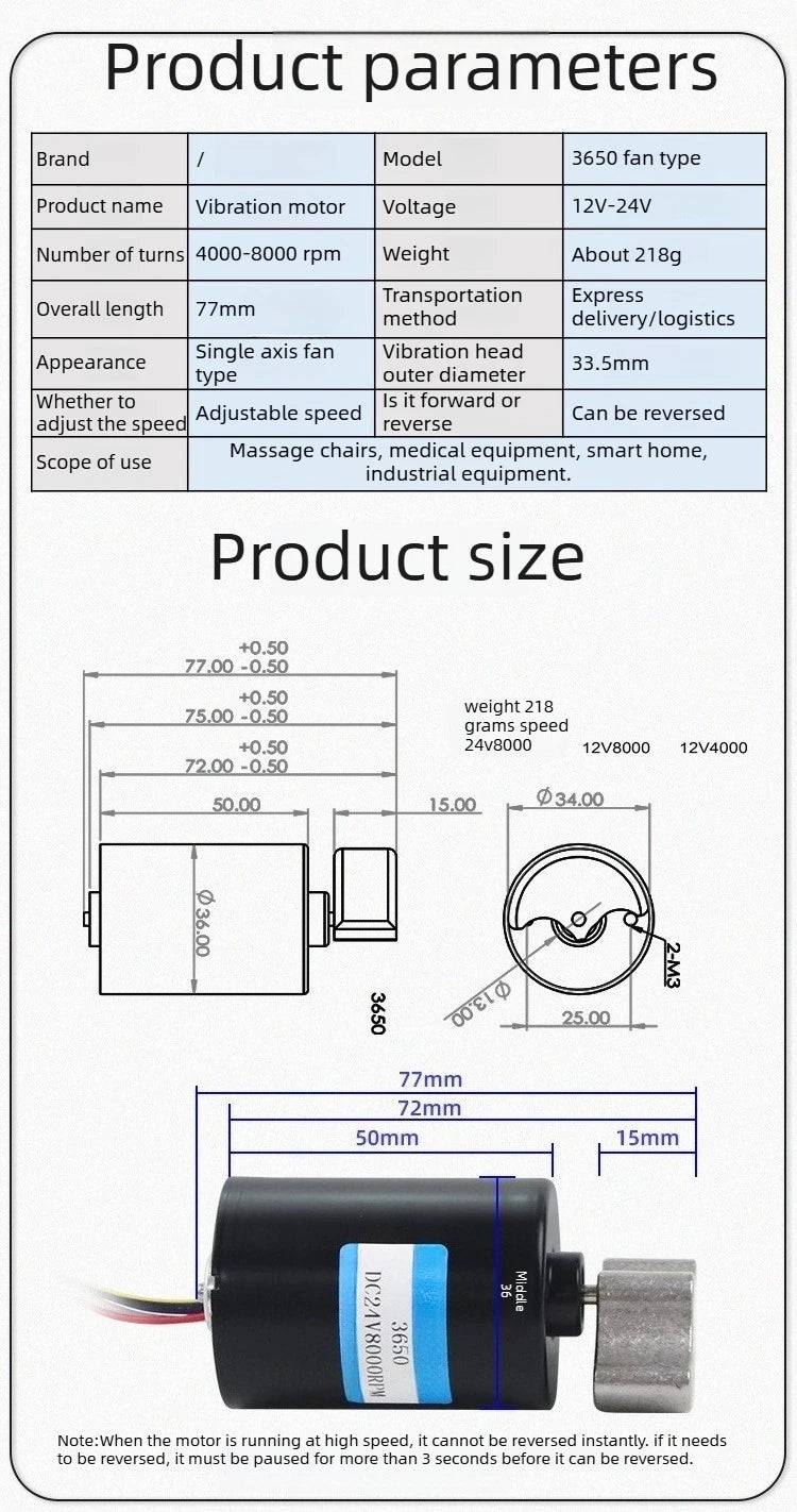 Brushless DC vibration motor, adjustable speed planetary gear, high torque 12v24v micro motor, small motor