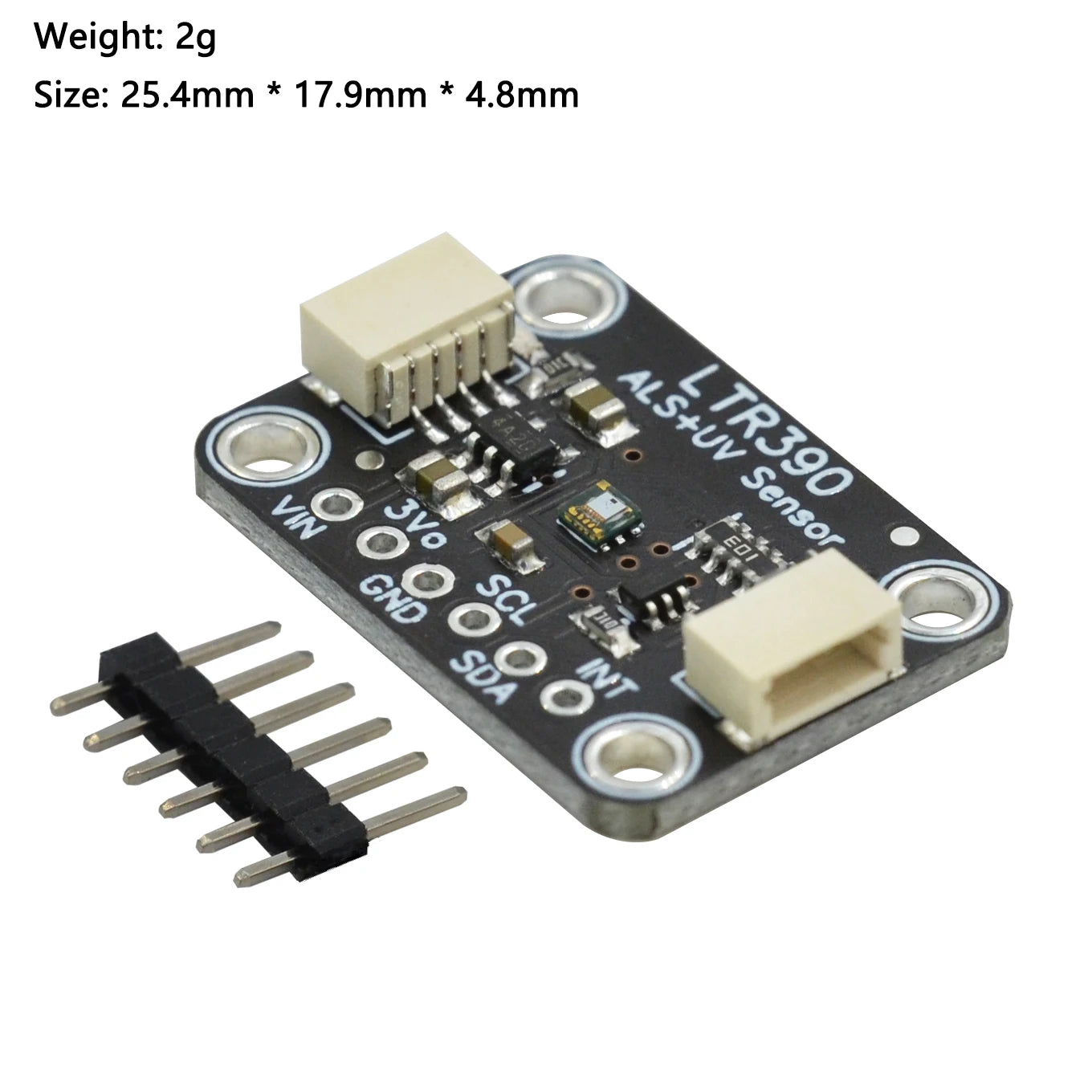 LTR390 280nm 430nm UV Gravity Light Sensor Support I2C UART 3.3 V 5V for Light Intensity Detection Weather Experience