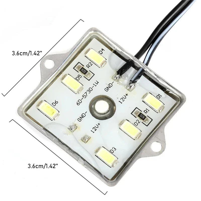 8Pcs Car LED Lights 6000K Truck Bed Lighting 5730 48 SMD LEDs Light Waterproof For RV Boat Cargo Pickup For Toyota/Tundra/Chevy