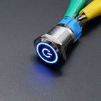 16mm 19mm 22mm Metal Power Supply Switch Push Button PC Pulsador Car Engine Backlit 3v 6v 12v 24v 220v Momentary Start Stop LED