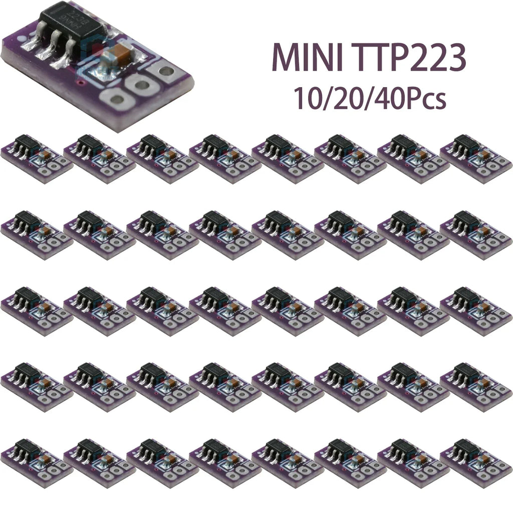 10/20/40Pcs Mini TTP223 Miniature Capacitive Touch Sensor Module Ultra Compact Circuit Board Figurine Model Lamp Decoration