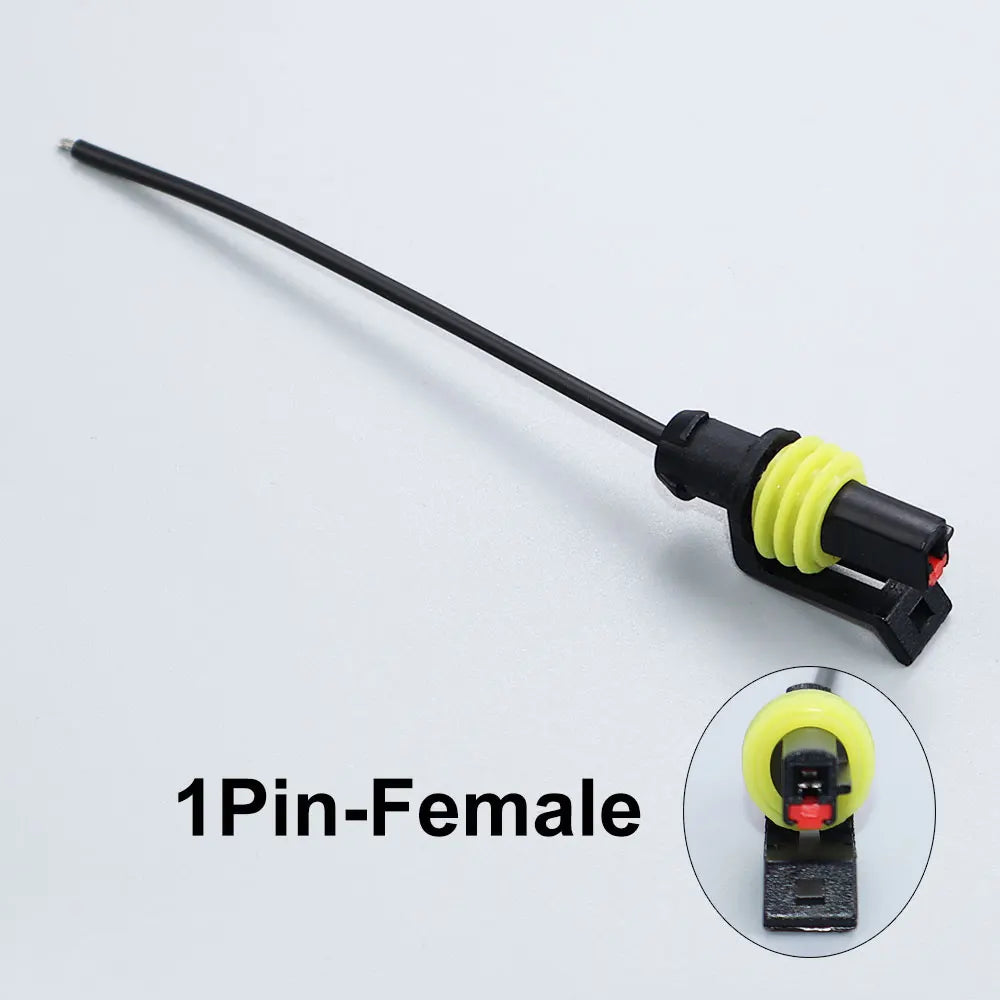 YanXi AMP 1/2/3/4/5/6 Pin Way Waterproof Electrical Auto Connector Male Female Plug with Wire Cable Harness For Car Motorcycle