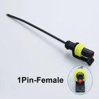 YanXi AMP 1/2/3/4/5/6 Pin Way Waterproof Electrical Auto Connector Male Female Plug with Wire Cable Harness For Car Motorcycle