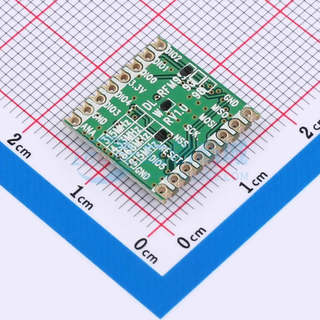 2pcs DL-RFM95-915M SMD 16x16mm 915MHz 20dBm SPI LoRa RF Transceiver Module for Smart Home System
