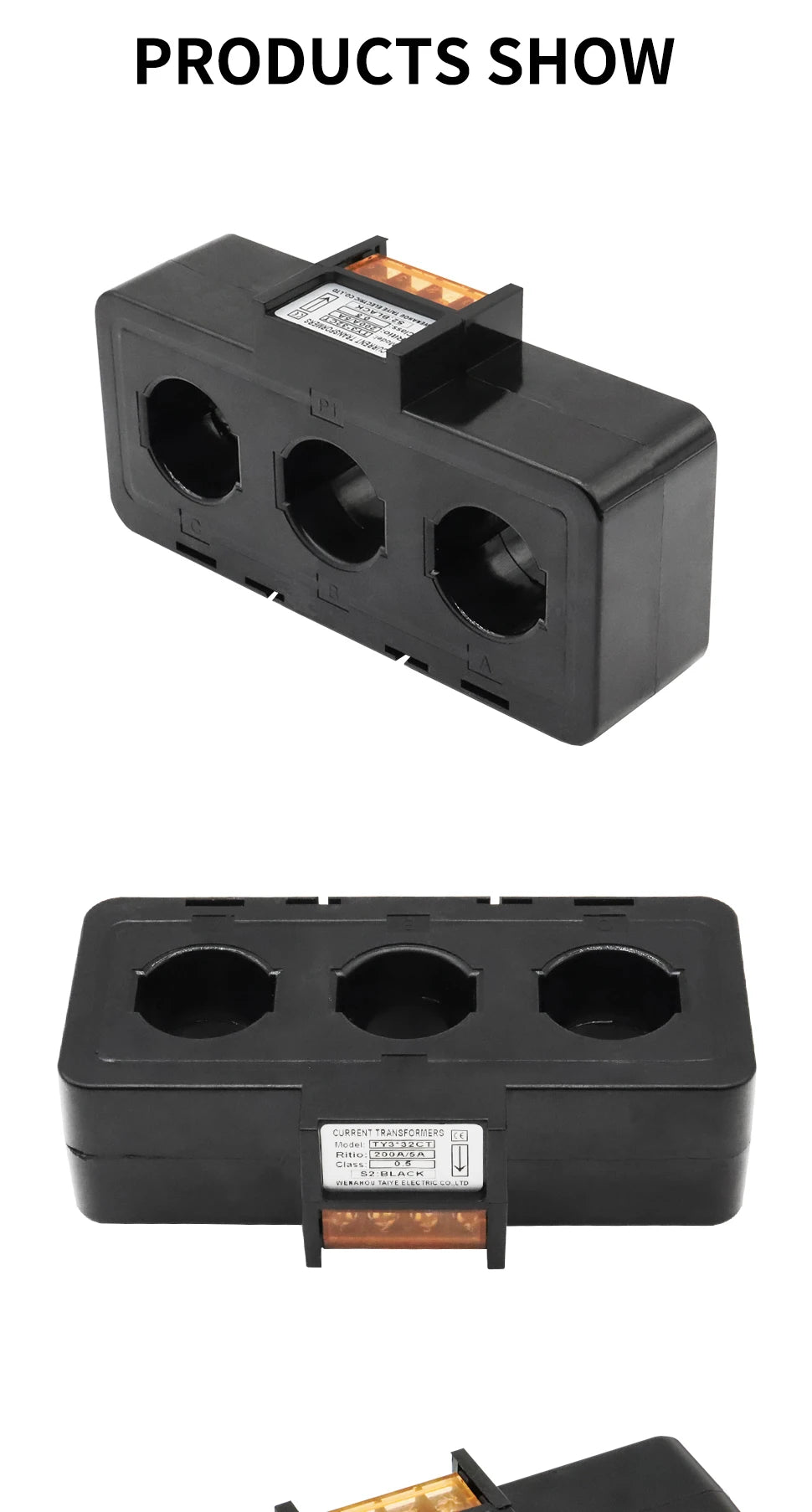 Three-Phase Current Transformer CT Accuracy 0.5 Aperture 35mm 100/150/200/250/300/400/500 Ratio 5A