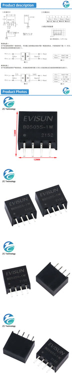 B0505S-1W 5V to 5V converter DC DC power module converter 1000VDC Isolation
