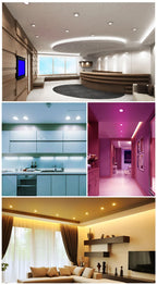 Smart LED Downlight 10W 220V Tuya Smart Life Bluetooth Can Ceiling Light Dimmable 1-4 Pack RF 2.4G Remote Group Control 75-105mm