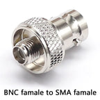 1pcs Radio Frequency Adapter BNC (Q9) Female to SMA Male Adapter BNC/SMA-KJ Disc Nickel Plated