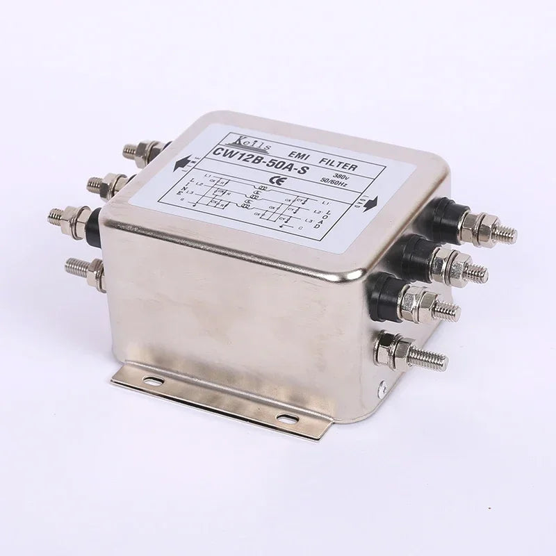 Three-phase Three/four-wire 380V AC Power Supply EMI Filter Servo Inverter Anti-interference CW12B-60A-S