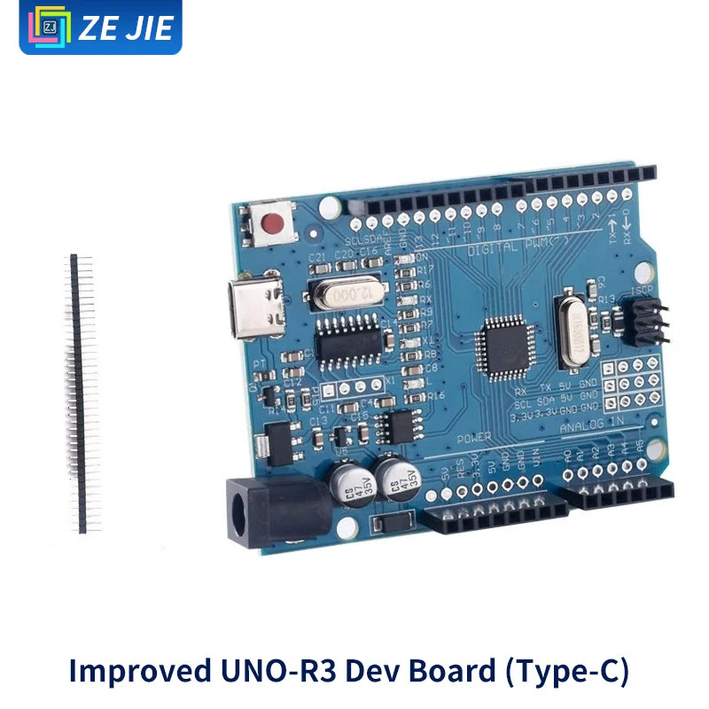 UNO R3 Development Board Kit, Improved Version ATmega328P MCU Module, Compatible with Arduino Nano