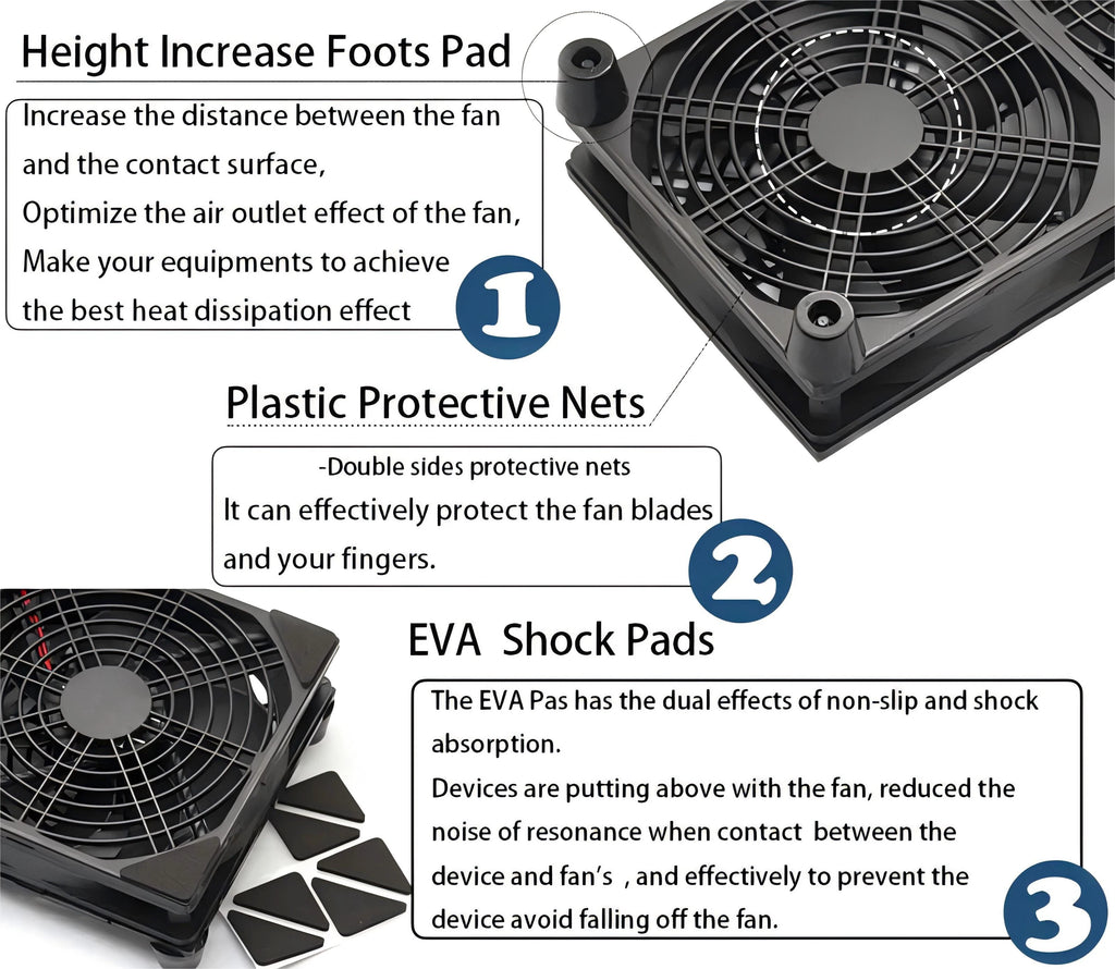 5V USB Router Fan 80mm 92mm 120mm 140mm DIY TV Box Ball/Sleeve Cooler & Protective Net Desktop Cooling Fan