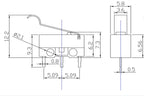 10Pcs Mini Micro Limit Switch NO NC 3 Pins PCB Terminals SPDT 1A 125V Roller Arc Lever Snap Action Push Microswitches