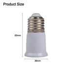 For E27 Extension Adapter Socket for For E27 Screw Base Lighting Devices Including Pendant Lights and Recessed Fixtures