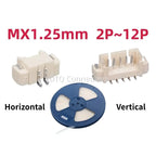 50pcs SH1.0mm/MX1.25mm/ZH1.5mm/PH2.0mm/XH2.54mm horizontal and vertical SMT SMT 2/3/4/5/6/7/8/9/10/11/12Pin