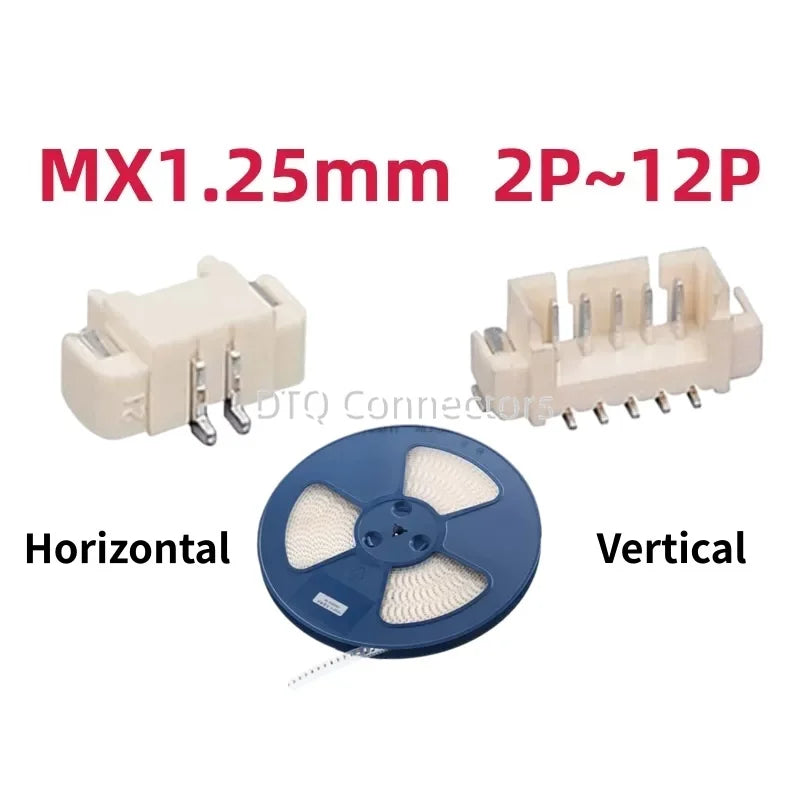 50pcs SH1.0mm/MX1.25mm/ZH1.5mm/PH2.0mm/XH2.54mm horizontal and vertical SMT SMT 2/3/4/5/6/7/8/9/10/11/12Pin