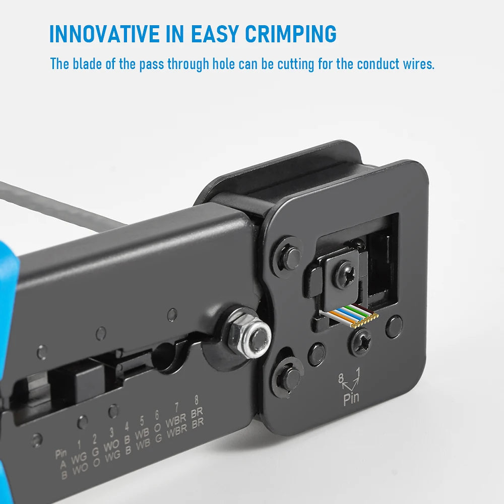 RJ45 Crimper Hand Network Tools Pliers RJ12 Cat5 Cat6 8P8C Cable Stripper Pressing Clamp Tongs Clip Multi Function