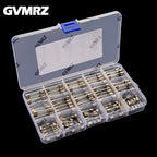 150Pcs 15value 5x20mm 6x30mm Glass Fuse Assorted Kit Box 0.25A 0.5A 1A 2A 3A 5A 8A 10A 15A 20A 30A