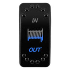 12V/24V Waterproof DPDT Momentary Rocker Switch ON-OFF-ON Arrows Winch In/Out Up/Down Toggle for Jeep, Dump Trailer, Truck, Boat