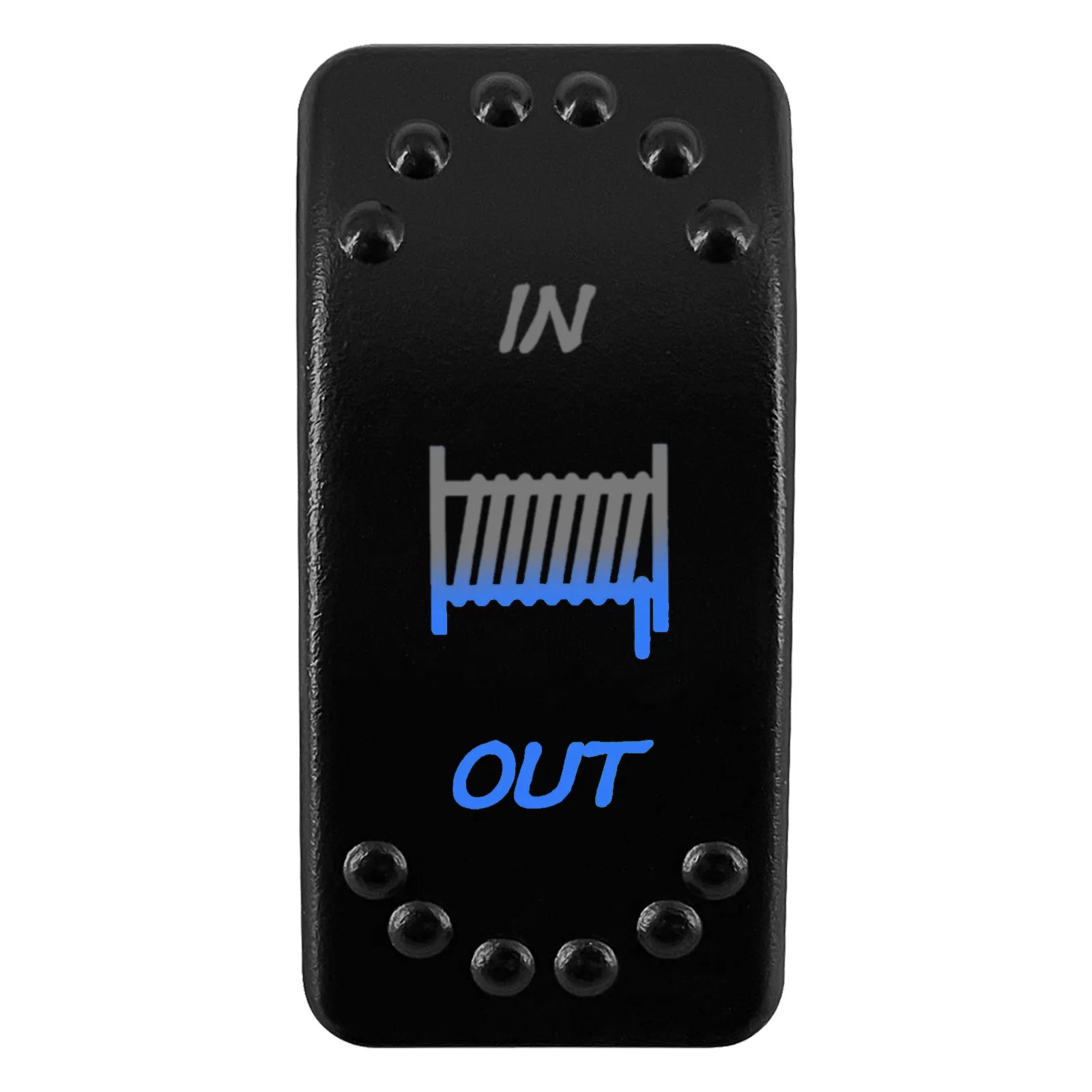 12V/24V Waterproof DPDT Momentary Rocker Switch ON-OFF-ON Arrows Winch In/Out Up/Down Toggle for Jeep, Dump Trailer, Truck, Boat