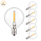 G40 LED String Light Replacement Bulbs E12 220V 110V Globe Light Bulb Warm White 2200K 10W Equivalent Indoor Outdoor Decor