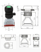 30mm Explosion-proof Push Button Switch AC220V Momentary/Reset Waterproof Control Red/Yellow/Green For Distribution Box