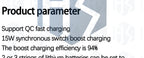 Lithium Battery Charging Boost Module with Balanced Support, Fast Charge with Indicator, 2S, 3S, Type-C BMS, 15W, 8.4V, 12.6V,