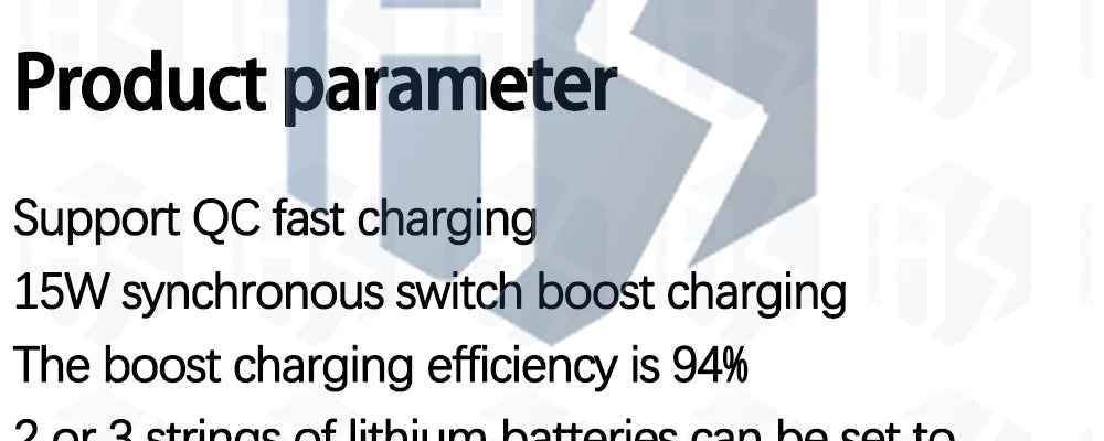 Lithium Battery Charging Boost Module with Balanced Support, Fast Charge with Indicator, 2S, 3S, Type-C BMS, 15W, 8.4V, 12.6V,