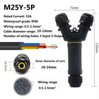 Heavy Duty Quick Connect Terminal Block T-type, IP68 Waterproof 2/3/4/5Pin for Secure & Fast Damp-Proof Wiring Connector