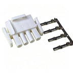 50pcs Flame Retardant 6.35mm Pitch 4-hole White Male 350779-1 Universal MATE-N-LOK 4P wt Male or Female Terminals 20cm Wire