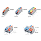 10/50 PCS Mini Fast Wiring Cable Connectors Universal Compact Splitter Electrical Conductors Push-in Home Terminal Block