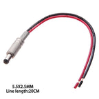 DC099 5.5 x 2.1mm/5.5x2.5mm DC power outlet male female connector adapter with 10cm/20cm Cable  5.5*2.1