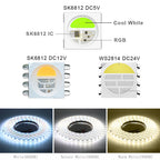 SK6812 WS2814 Led Strip 5050SMD 4 IN 1 60Leds/Pixels/M Individual Addressable Strip RGBW NW WW IP30/65/67 DC5V 12V 24V