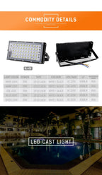 50W LED RGB Flood Light AC220V Outdoor Floodlight IP66 Waterproof Reflector Spotlight Red Green Blue 3 Color For Garden Lighting