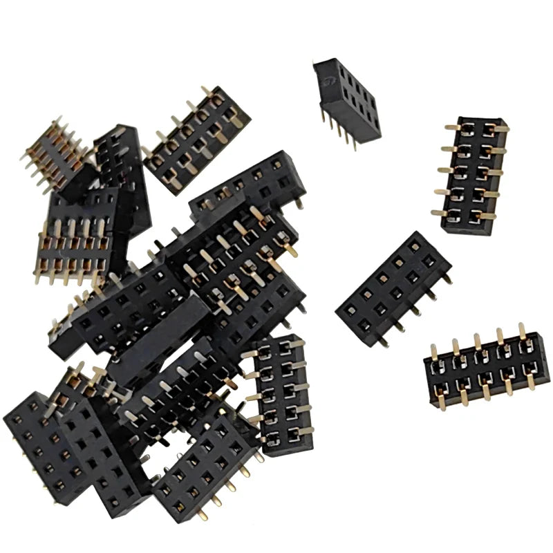 10pcs 2.0mm SMD PH4.3mm/PH2.0mm Standard/ Short Profile Double Row 2X3/5/7/9/10/12/18/24P PCB SMT Socket Gold Female Header