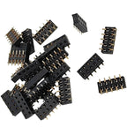 10pcs 2.0mm SMD PH4.3mm/PH2.0mm Standard/ Short Profile Double Row 2X3/5/7/9/10/12/18/24P PCB SMT Socket Gold Female Header