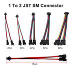 15cm 2Pin 3Pin 4Pin 5Pin 6Pin SM JST Connector 1 To 2 Male and Female for WS2811 WS2812B SK6812 WS2815 WS2813 LED Strip Lights