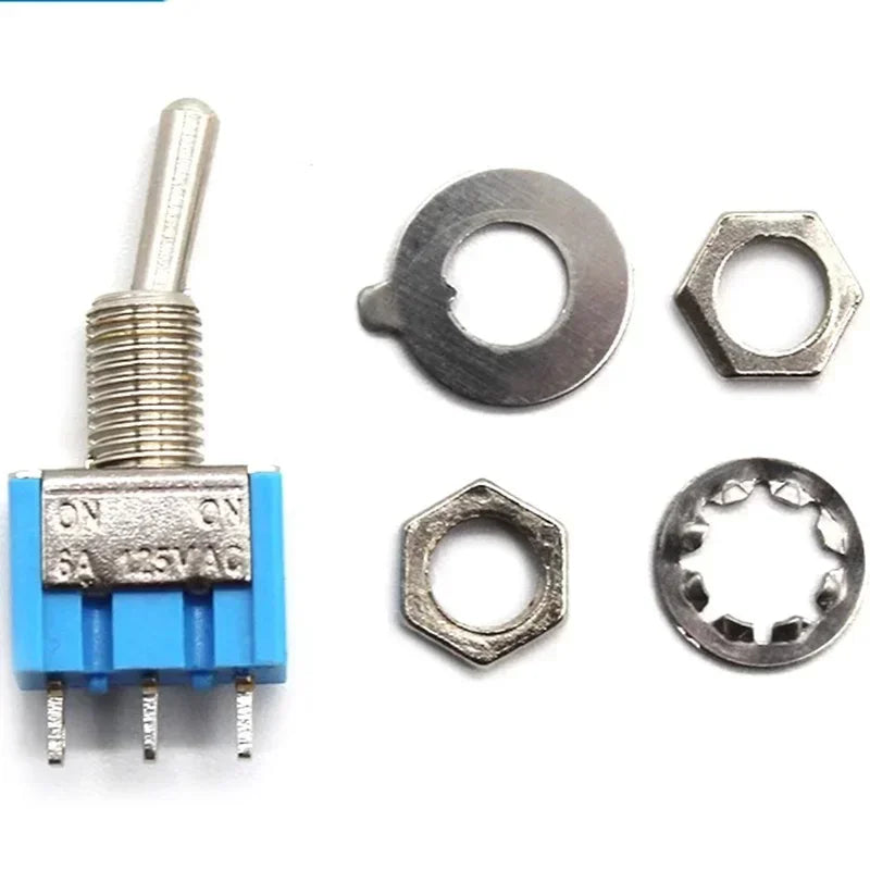 10Pcs Miniature Toggle Switch ON-OFF-ON Mini Button Rocker Power Switch 3Pin 6Pin ON-OFF MTS-102 MTS-103 MTS-202 MTS-203