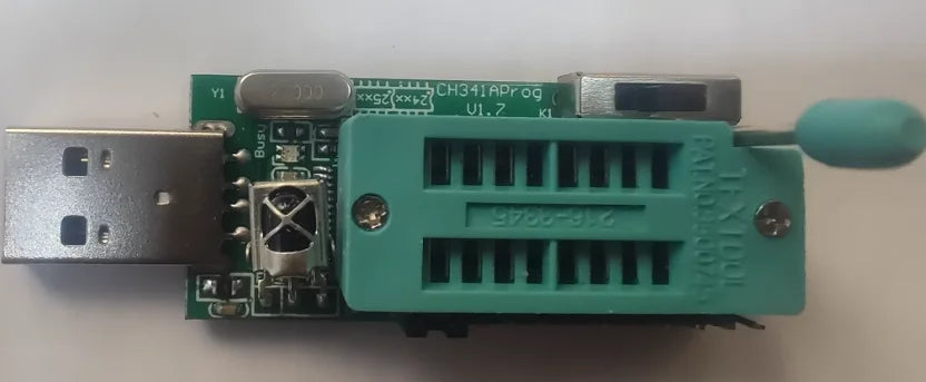 CH341A USB Programmer V1.7 with 1.8V Level Shifter for W25Q64FW W25Q128FW GD25LQ64 Flash Memory IC