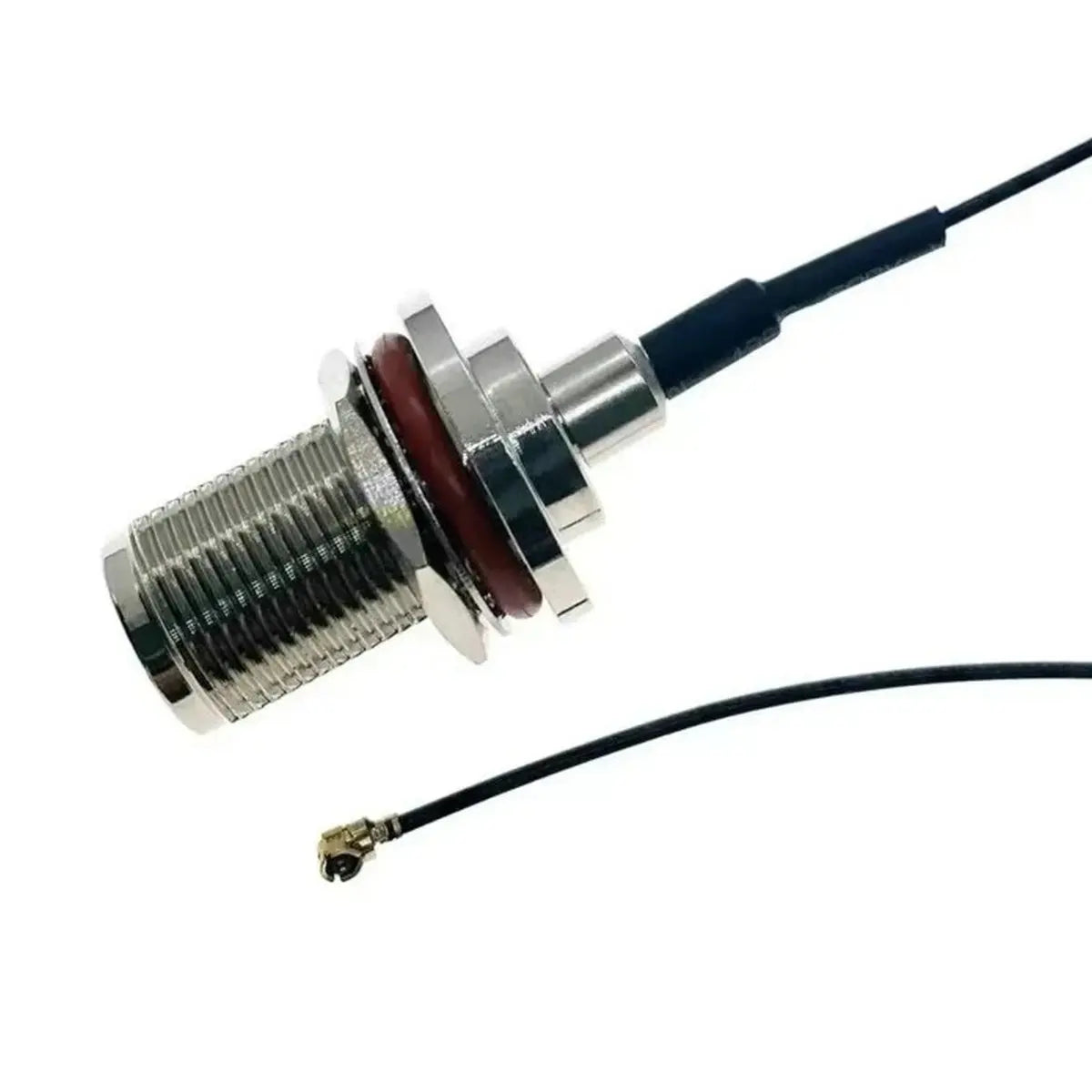 N FEMALE BULKHEAD to U.FL Ufl MHF4 Female to Waterproof N Female RF1.13 Pigtail