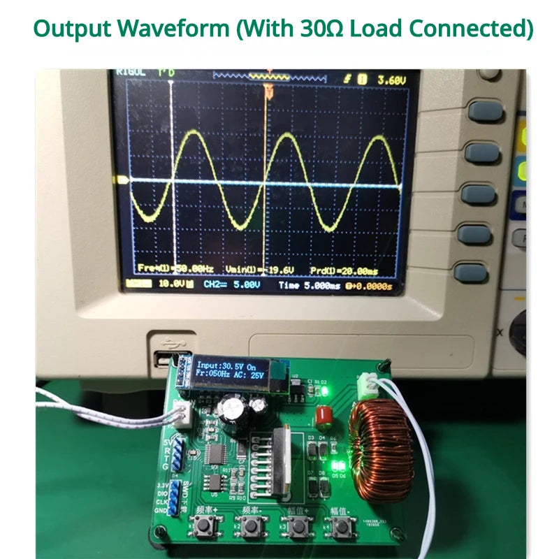 STM32F030F4P6 Core Unipolar SPWM Single Phase Inverter Development Board 2-200Hz Integrated Full Bridge Pure Sine Wave Module