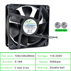 ANCHAOPU EC Brushless Cooling Fan AC 110V 120V 220V 240V Ball Bearing 2 Lines 60mm 70mm 80mm 92mm 120mm 140mm For Cabinets