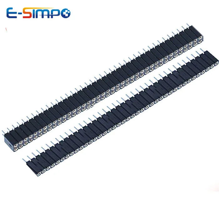 10pcs 2.0mm/2.54mm Pitch 1/2x40Pin Single/Double RowCrystal IC Socket Hole Round Male Female Pin Header Connector